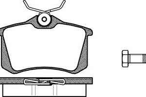 Колодки задні, VW Golf, Passat, Vento, 1.4-2.8, 91; AUDI A4, 2.0, 06-09; SEAT Cordoba, Ibiza, 1.9-2.0, 96-02