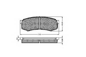 Колодки задние TOYOTA 0446660080 на TOYOTA LAND CRUISER (_J8_)