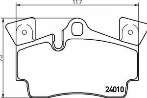 Колодки задние VW 7L5698451 на PORSCHE CAYENNE (955)