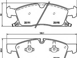 Колодки тормозные TEXTAR 2519002 на JEEP GRAND CHEROKEE IV (WK, WK2)