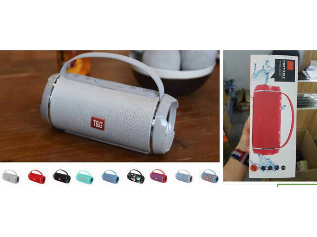 Колонка C 67918/TG 116 (30) bluetooth, подсветка, от аккумулятора, micro USB, TF-карта, usb-слот, AUX-проволока, в короб - Фото 1