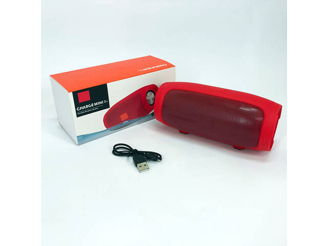 Колонка портативная акустическая система Charge Mini E3 (аналог). Цвет: красный - Фото 7
