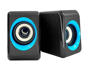 Колонки 2.0 Hotmai HT-208 USB+3.5mm, 2x2W, 20Hz- 18KHz, з регулятором гучності, Black, BOX, 48