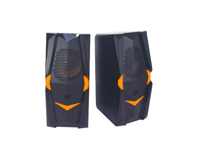 Колонки 2.0 Hotmai HT-414 USB+3.5mm, 2x2.5W, 20Hz- 18KHz, с регулятором громкости, Black, BOX, Q24 - Фото NaN
