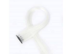 Цветная прядь волос на шпильках 60 см супер-блонд Накладные волосы