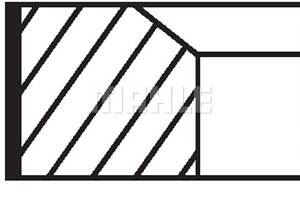 Кольца поршневые, 80,5mm +0.50 (2,5-2-3), RENAULT Laguna, Megane 1.9dTi/dCi 97-