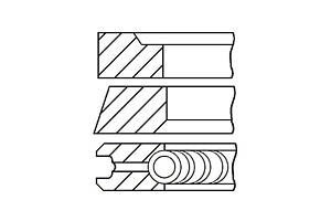 Кольца поршневые 08-421000-00 VW T5 03-15, Touareg 02-10, Crafter 06-16, Phaeton 02-16