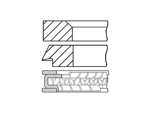 Кільця поршневі 08-502000-00 VW T4 90-03, Golf III 91-98