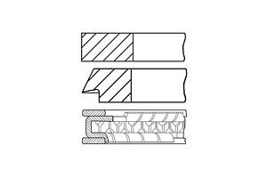 Кольца поршневые 08-787000-00 FIAT Bravo 95-01; LANCIA Lybra 99-05