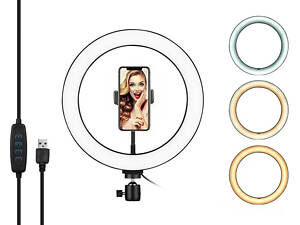 Кільцева лампа Kaku KSC-345 селфі-кільце 26см з тримачем смартфона