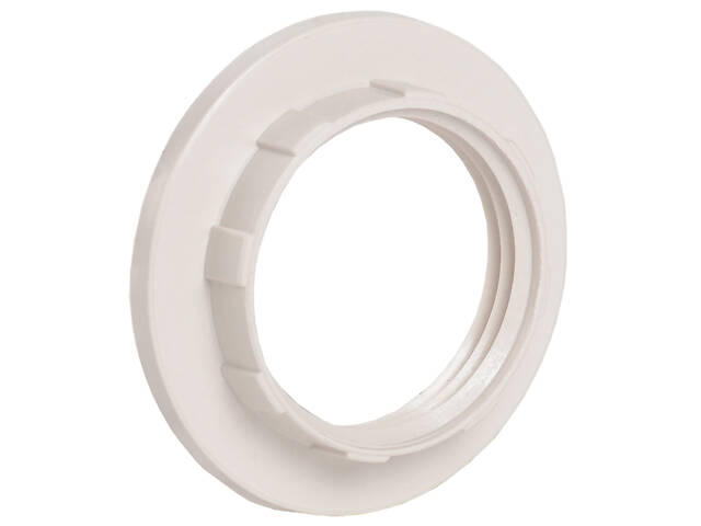 Кольцо к патрону Е14 пластик белый [EKP20-01-02-K01] UEC - Фото 1
