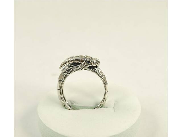 Кольцо уроборос Maxi Silver 8583 SE 22 - Фото 4