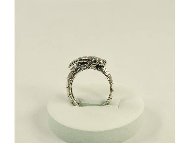 Кольцо уроборос Maxi Silver 8583 SE 22 - Фото 5