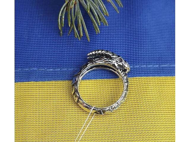 Кольцо уроборос Maxi Silver 8583 SE 22 - Фото 8
