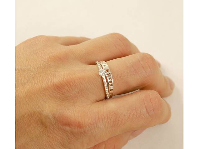 Кольцо я кохаю тебе Maxi Silver 9117 SE 19.5 - Фото 4