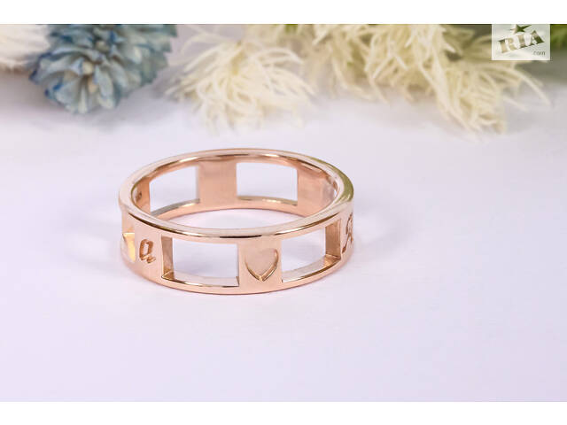 Кольцо из красного золота с гравировкой К-0339 - Фото 7