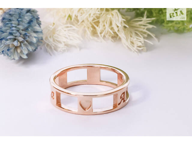 Кольцо из красного золота с гравировкой К-0339 - Фото 8