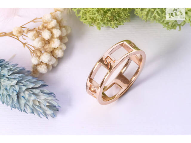 Кольцо из красного золота с гравировкой К-0339 - Фото 9