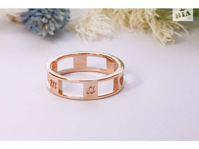 Кольцо из красного золота с гравировкой К-0339 - Фото 10