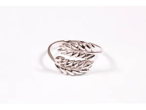 Кільце з родієваного срібла з колосками 17 SK-0068
