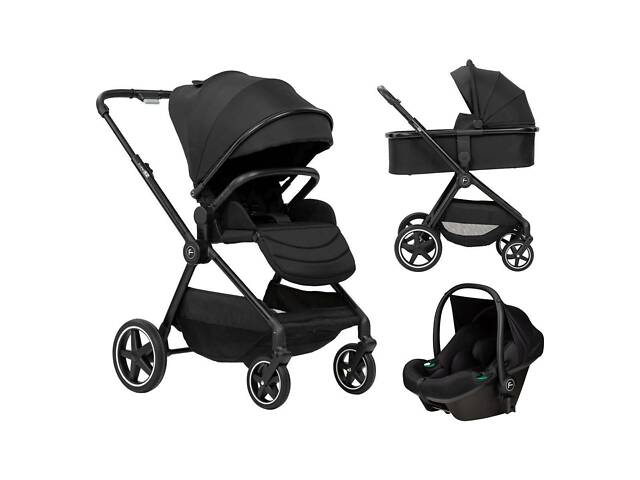 Коляска для дитини універсальна 3 в 1 FreeON Zack, black - Фото 2