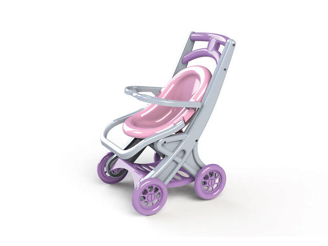 Коляска для кукол с шезлонгом Doloni Toys 0122/04 50 x 30 x 40 см Серо-розовая - Фото 1