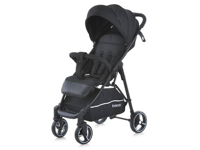 Коляска прогулочная Bambi M-4249-2-Black-Matt черная - Фото 1