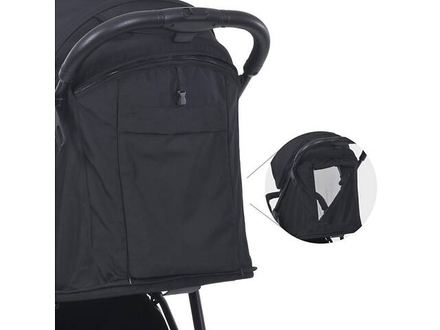 Коляска прогулочная Bambi M-4249-2-Black-Matt черная - Фото 3