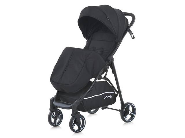 Коляска прогулочная Bambi M-4249-2-Black-Matt черная - Фото 4