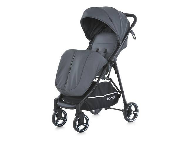 Коляска прогулочная Bambi M-4249-2-Gray-Matt серая - Фото 3