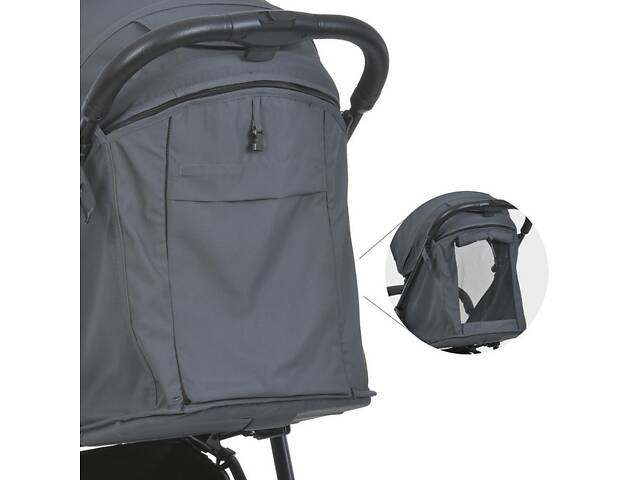 Коляска прогулочная Bambi M-4249-2-Gray-Matt серая - Фото 5