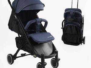 Коляска прогулочная детская 'JOY' Vittoria 83270 (1) цвет ДЖИНС, рама алюминиевая, футкавер, телескопическая ручка