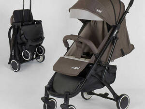 Дитячий прогулянковий візок 'JOY' Vittoria Brown + муфта для ніг + телескопічна ручка (87716)