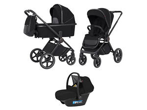 Коляска универсальная 3 в 1 Carrello Ultimo CRL-6519 Sable Black Черная