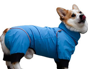 Комбінезон дощовик водонепроникний для собак BlackDoggy (БлекДогги) VC19-JK009 M/L, Синій