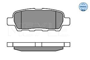 Комлект задних тормозных колодок Meyle Nissan Juke, Renault Koleos, Infiniti FX