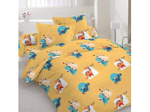 Комлпект постільної білизни в дитяче ліжечко 'Жовті динозаврики'