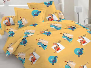 Комлпект постільної білизни в дитяче ліжечко 'Жовті динозаврики'