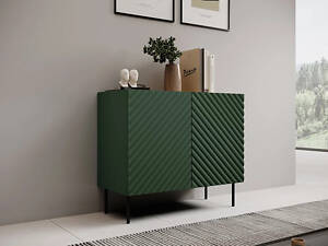 Комод в гостиную Onda 98 2D (зеленый лабрадор / дуб Артизан)