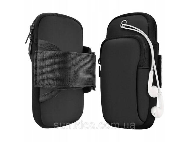 Компактна сумка для бігу на руку Raltek чорна - Фото 2