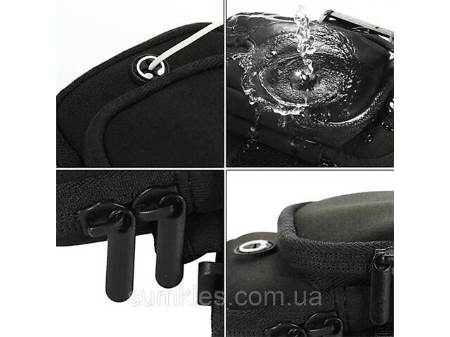 Компактна сумка для бігу на руку Raltek чорна - Фото 4