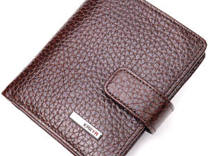 Компактний гаманець для чоловіків з натуральної шкіри KARYA 21326 Коричневий