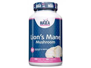 Комплекс для профилактики работы головного мозга Haya Labs Lion's Mane Mushroom 500 mg 60 Caps