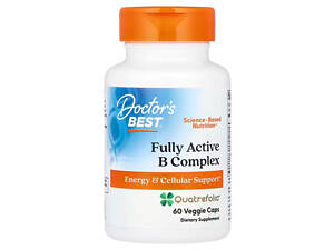 Комплекс витаминов группы В, Fully Active B Complex, Doctor's Best, 60 вегетарианских капсул
