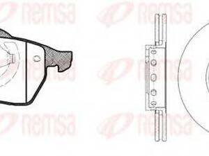 Комплект: 2 диски+ 4 колодки гальмівних REMSA 839000 на AUDI A4 седан (8D2, B5)