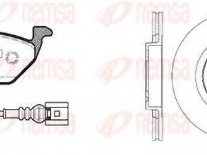 Комплект: 2 диска+ 4 колодки гальмівних REMSA 863301 на AUDI A3 (8L1)