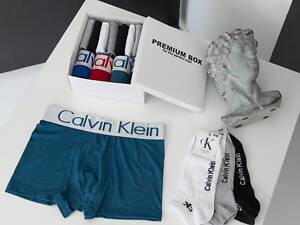 Комплект 4 штуки белья + 8 пар носков с коробкой XL XXL