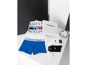 Комплект 5 штук білизни + 12 пар шкарпеток з коробкою XL 4XL