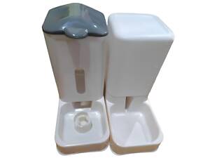 Комплект автоматическая кормушка и поилка для домашних животных 3,8 л — автоматическая подача корма и воды для кошек и с