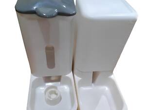 Комплект автоматична годівниця та поїлка для домашніх тварин 3,8 л — автоматична подача корму та води для котів і з